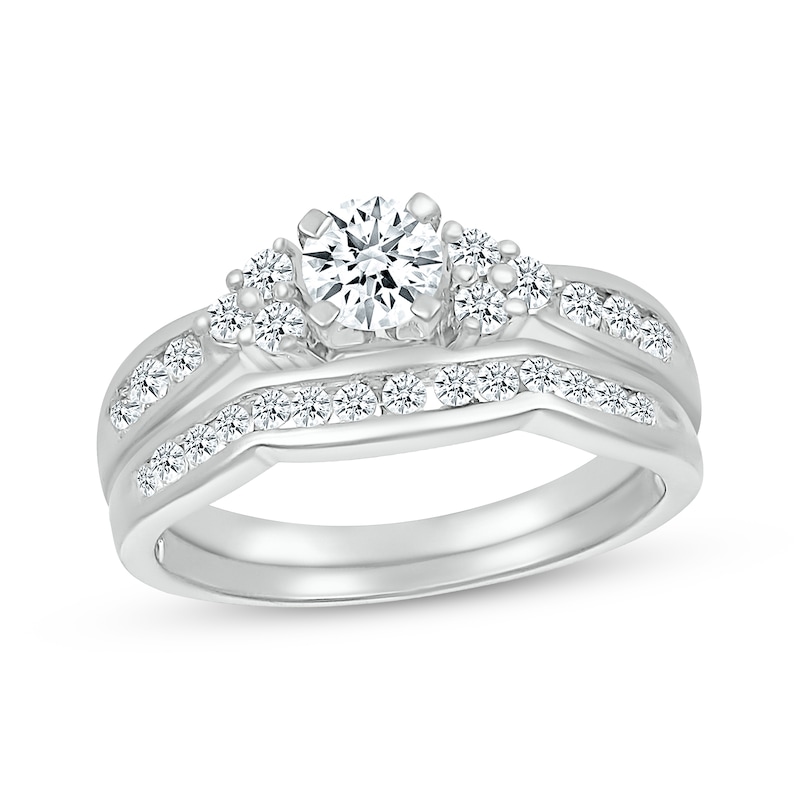 Main Image 1 of Adore Round-Cut Diamond Trios Bridal Set 7/8 ct tw 10K White Gold