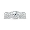 Thumbnail Image 4 of Adore Round-Cut Diamond Trios Bridal Set 7/8 ct tw 10K White Gold