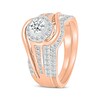 Thumbnail Image 2 of Adore Round-Cut Diamond Halo Bypass Bridal Set 5/8 ct tw 10K Rose Gold