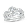 Thumbnail Image 1 of Adore Round-Cut Diamond Bypass Bridal Set 3/8 ct tw 10K White Gold