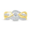 Thumbnail Image 4 of Adore Round-Cut Diamond Bypass Bridal Set 3/4 ct tw 10K Yellow Gold