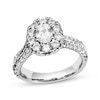 Thumbnail Image 0 of Oval-Cut Diamond Halo Engagement Ring 1-1/2 ct tw 14K White Gold
