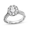 Thumbnail Image 0 of Oval-Cut Diamond Halo Engagement Ring 1-1/2 ct tw 14K White Gold