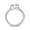 Thumbnail Image 2 of Oval-Cut Diamond Halo Engagement Ring 1-1/2 ct tw 14K White Gold