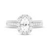 Thumbnail Image 3 of Oval-Cut Diamond Halo Bridal Set 1-1/2 ct tw 14K White Gold