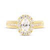 Thumbnail Image 4 of Adore Oval-Cut Diamond Halo Bridal Set 1-1/2 ct tw 14K Yellow Gold