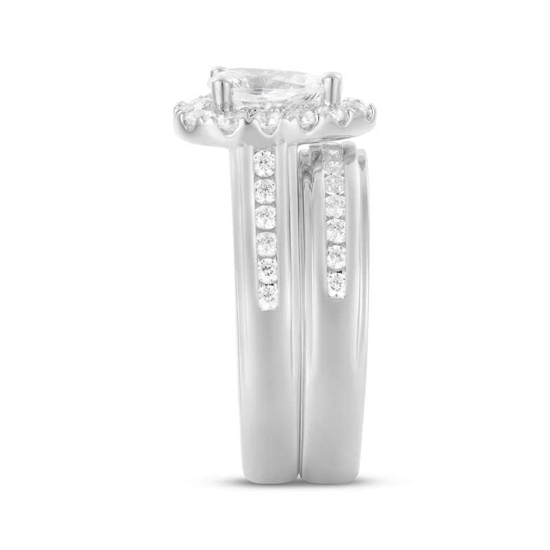Main Image 2 of Adore Pear-Shaped Diamond Halo Bridal Set 1-1/2 ct tw 14K White Gold