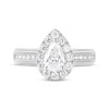 Thumbnail Image 4 of Adore Pear-Shaped Diamond Halo Bridal Set 1-1/2 ct tw 14K White Gold