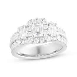 Adore Emerald-Cut Diamond Three-Stone Engagement Ring 2 ct tw 14K White Gold