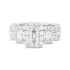 Thumbnail Image 4 of Adore Emerald-Cut Diamond Three-Stone Engagement Ring 2 ct tw 14K White Gold