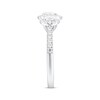 Thumbnail Image 2 of Adore Oval-Cut Diamond Three-Stone Halo Engagement Ring 1 ct tw 14K White Gold