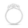 Thumbnail Image 3 of Adore Oval-Cut Diamond Three-Stone Halo Engagement Ring 1 ct tw 14K White Gold