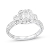 Thumbnail Image 0 of Emerald-Cut Diamond Three-Stone Engagement Ring 1-1/4 ct tw 14K White Gold