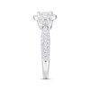 Thumbnail Image 2 of Adore Emerald-Cut Diamond Three-Stone Engagement Ring 1-1/4 ct tw 14K White Gold