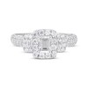 Thumbnail Image 4 of Adore Emerald-Cut Diamond Three-Stone Engagement Ring 1-1/4 ct tw 14K White Gold