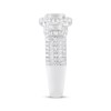 Thumbnail Image 2 of Adore Emerald-Cut Diamond Three-Stone Wide Shank Engagement Ring 2 ct tw 14K White Gold