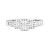 Thumbnail Image 4 of Adore Emerald-Cut Diamond Three-Stone Engagement Ring 3/4 ct tw 14K White Gold