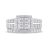 Thumbnail Image 3 of Adore Princess-Cut Diamond Quad Bridal Set 3-1/2 ct tw 14K White Gold