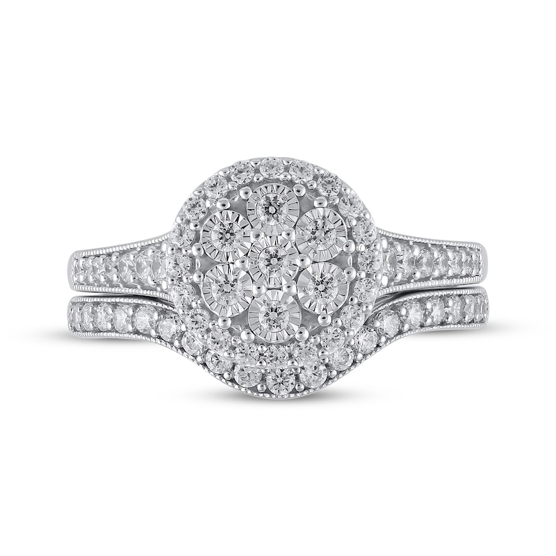 Main Image 3 of Adore Multi-Diamond Center Bridal Set 1/2 ct tw 14K White Gold