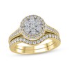 Thumbnail Image 1 of Adore Multi-Diamond Center Bridal Set 1/2 ct tw 14K Yellow Gold