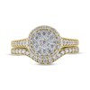 Thumbnail Image 3 of Adore Multi-Diamond Center Bridal Set 1/2 ct tw 14K Yellow Gold
