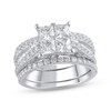 Thumbnail Image 1 of Adore Princess-Cut Quad Diamond Three-Piece Bridal Set 2-3/4 ct tw 14K White Gold