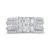 Thumbnail Image 3 of Adore Princess-Cut Quad Diamond Three-Piece Bridal Set 2-3/4 ct tw 14K White Gold