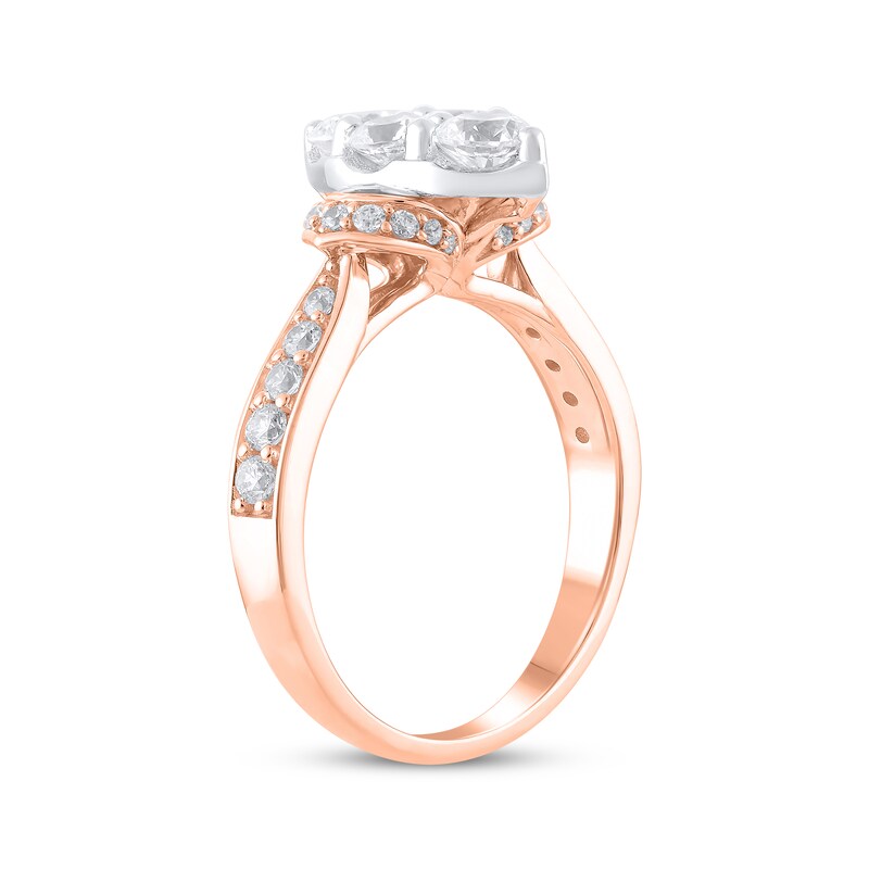 Main Image 2 of Adore Multi-Diamond Center Marquise-Shaped Engagement Ring 1-1/4 ct tw 14K Rose Gold