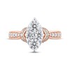 Thumbnail Image 3 of Adore Multi-Diamond Center Marquise-Shaped Engagement Ring 1-1/4 ct tw 14K Rose Gold