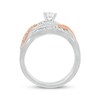 Thumbnail Image 3 of Round-Cut Diamond Bypass Bridal Set 1/2 ct tw 10K Rose Gold