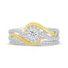 Thumbnail Image 4 of Adore Round-Cut Diamond Bypass Bridal Set 5/8 ct tw 10K Two-Tone Gold