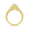 Thumbnail Image 3 of Round-Cut Diamond Double Halo Bridal Set 1/2 ct tw 10K Yellow Gold