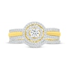 Thumbnail Image 4 of Round-Cut Diamond Double Halo Bridal Set 1/2 ct tw 10K Yellow Gold