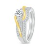 Thumbnail Image 2 of Round-Cut Diamond Swirl Bridal Set 1/2 ct tw 10K Two-Tone Gold