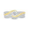 Thumbnail Image 4 of Round-Cut Diamond Swirl Bridal Set 1/2 ct tw 10K Two-Tone Gold