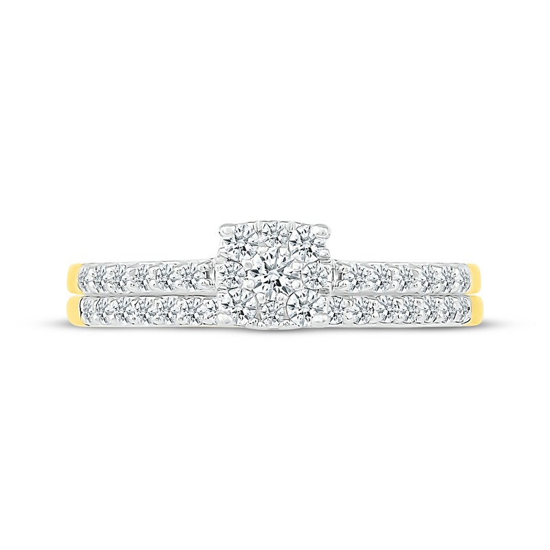 Main Image 4 of Adore Multi-Diamond Round-Cut Bridal Set 1/2 ct tw 10K Yellow Gold