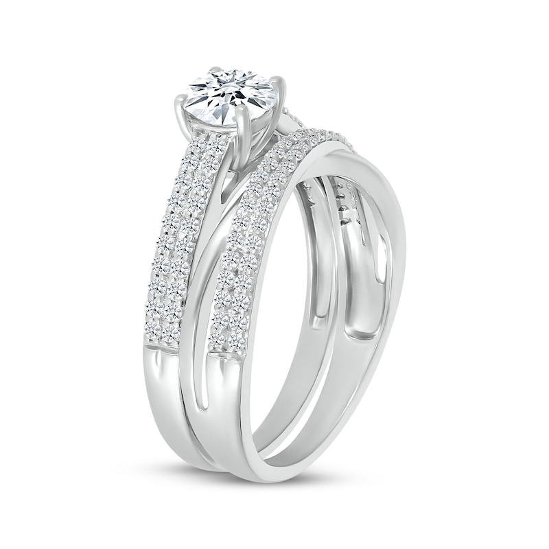 Main Image 2 of Adore Round-Cut Diamond Crossover Bridal Set 7/8 ct tw 10K White Gold