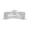 Thumbnail Image 4 of Adore Round-Cut Diamond Crossover Bridal Set 7/8 ct tw 10K White Gold