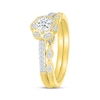 Thumbnail Image 2 of Adore Round-Cut Diamond Flower Halo Bridal Set 1/3 ct tw 10K Yellow Gold