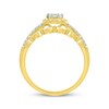 Thumbnail Image 3 of Adore Round-Cut Diamond Flower Halo Bridal Set 1/3 ct tw 10K Yellow Gold