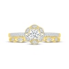Thumbnail Image 4 of Adore Round-Cut Diamond Flower Halo Bridal Set 1/3 ct tw 10K Yellow Gold