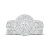 Thumbnail Image 3 of Multi-Diamond Double Halo Bridal Set 7/8 ct tw 10K White Gold