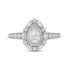 Thumbnail Image 3 of Neil Lane Pear-Shaped Diamond Double Frame Engagement Ring 1-1/3 ct tw 14K White Gold