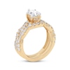 Thumbnail Image 1 of Lab-Created Diamonds by KAY Pear-Shaped Twist Shank Bridal Set 2 ct tw 14K Yellow Gold