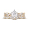 Thumbnail Image 2 of Lab-Created Diamonds by KAY Pear-Shaped Twist Shank Bridal Set 2 ct tw 14K Yellow Gold