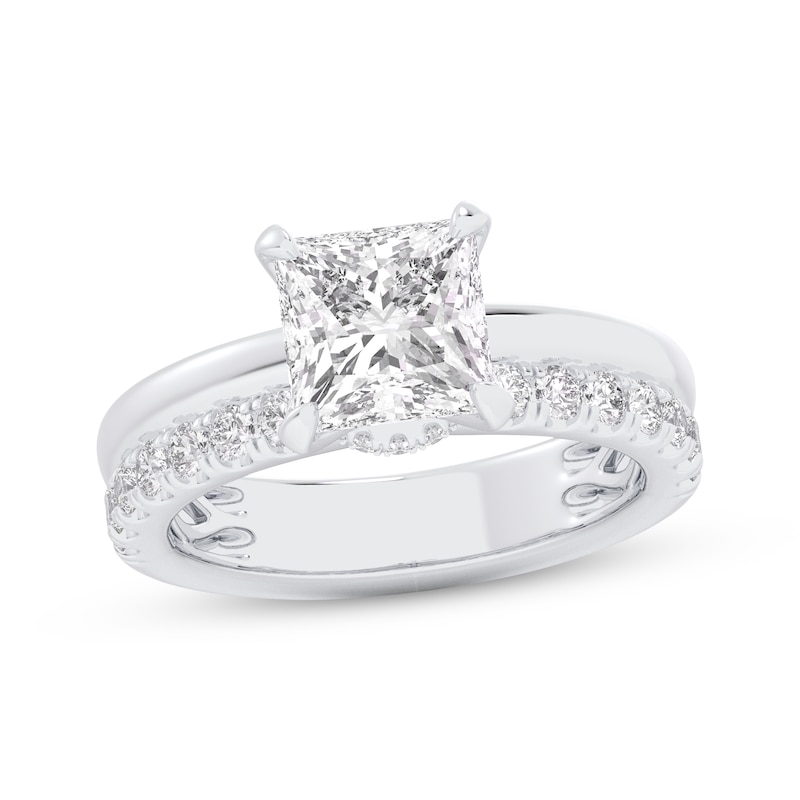 Lab-Created Diamonds by KAY Princess-Cut Engagement Ring 3 ct tw 14K White Gold