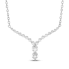 Thumbnail Image 1 of Diamond Chevron Necklace 1/2 ct tw 10K White Gold 18"