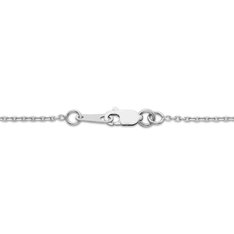 Main Image 3 of Diamond Chevron Necklace 1/2 ct tw 10K White Gold 18"