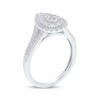Thumbnail Image 2 of Adore Multi-Diamond Pear-Shaped Halo Engagement Ring 1/2 ct tw 14K White Gold