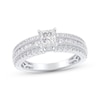 Thumbnail Image 1 of Adore Princess-Cut Diamond Three-Row Engagement Ring 1 ct tw 14K White Gold